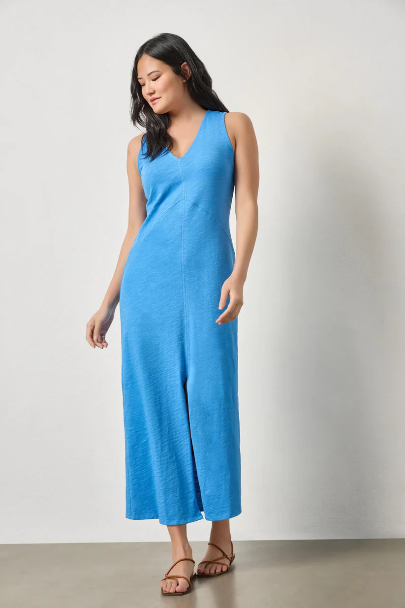 V-Neck Seamed Dress