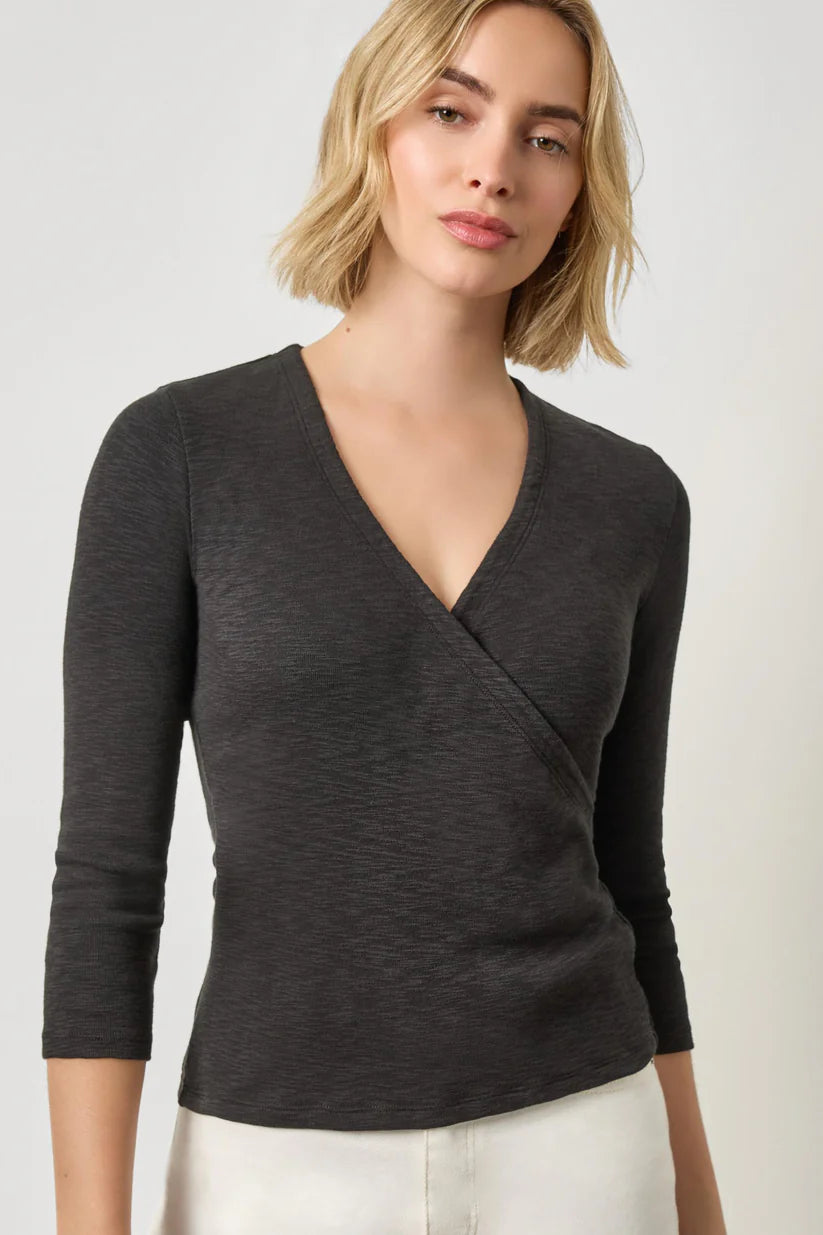 Ribbed Slub 3/4 Sleeve
