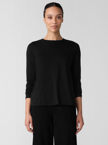 Pima Cotton Jersey Long-Sleeve Tee