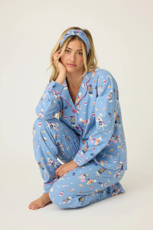 PJ Set Flannel Denim