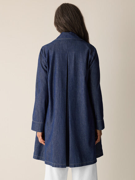 Cotton Denim Trench Coat