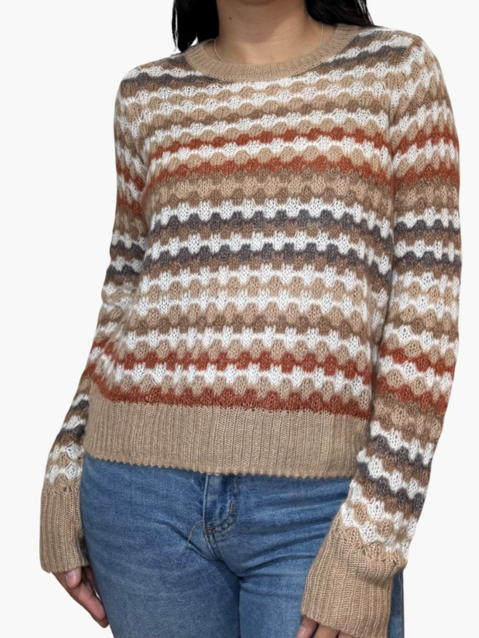 Multi Color Fancy Stitch Crew