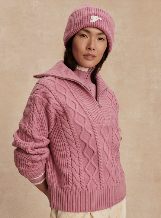 Relaxed Cable Half-Zip