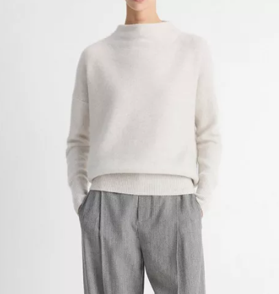 Cashmere Funnel-Neck Sweater