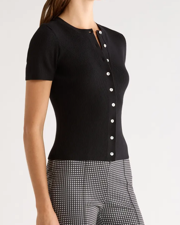 Bonnie Button Front Knit Top