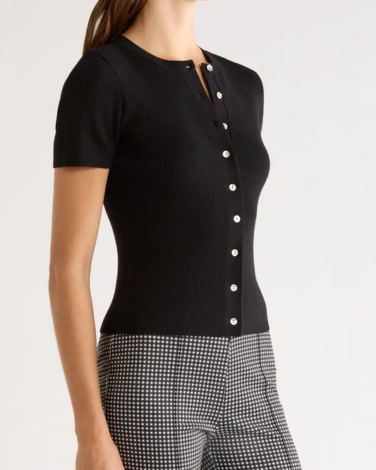 Bonnie Button Front Knit Top