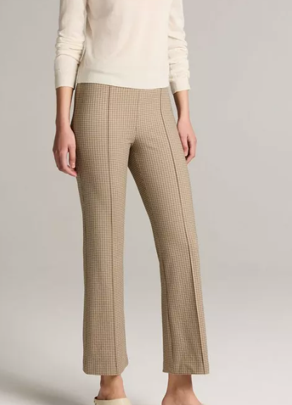 Niki Plaid Crop Flare Pant
