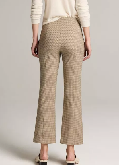 Niki Plaid Crop Flare Pant