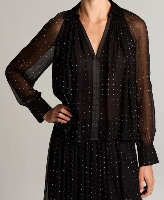 Dot Sheer Blouse