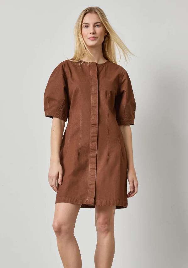 Washed Twill Shirt Dress