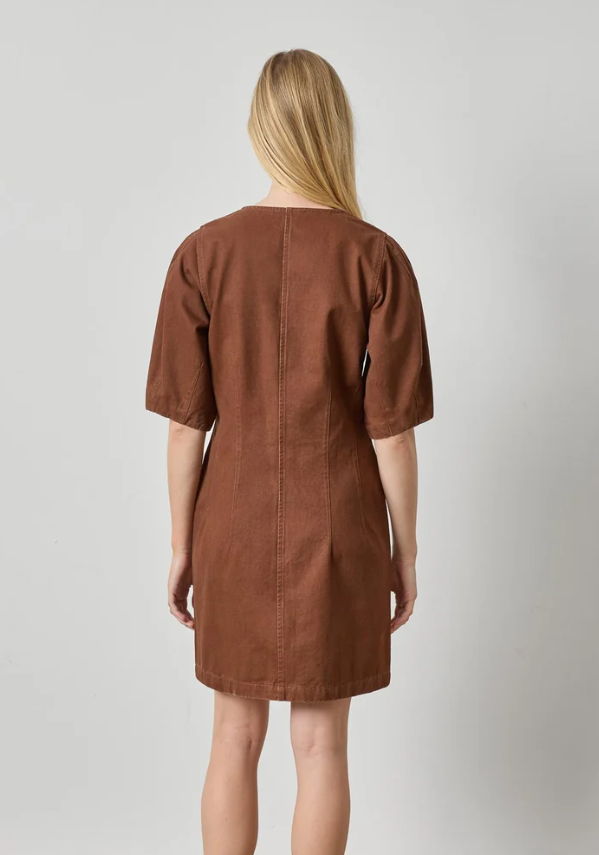 Washed Twill Shirt Dress