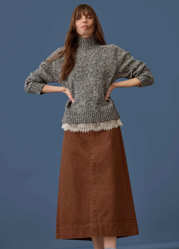 Lace Trim Pullover Sweater