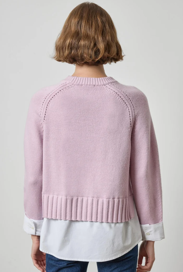 Mixed Media Crewneck Sweater