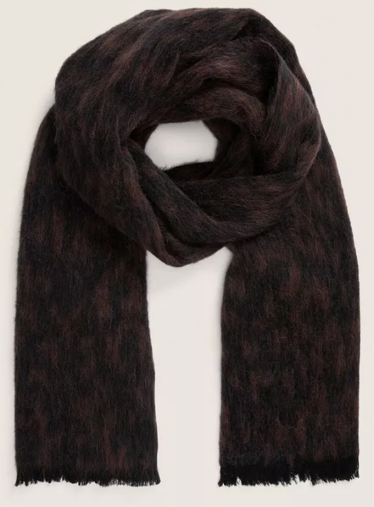 Brushed Spotted Jacquard Scarf