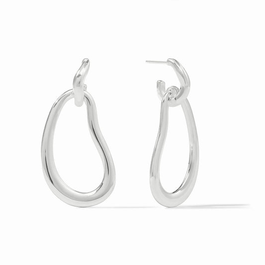 Wave Doorknocker Earring