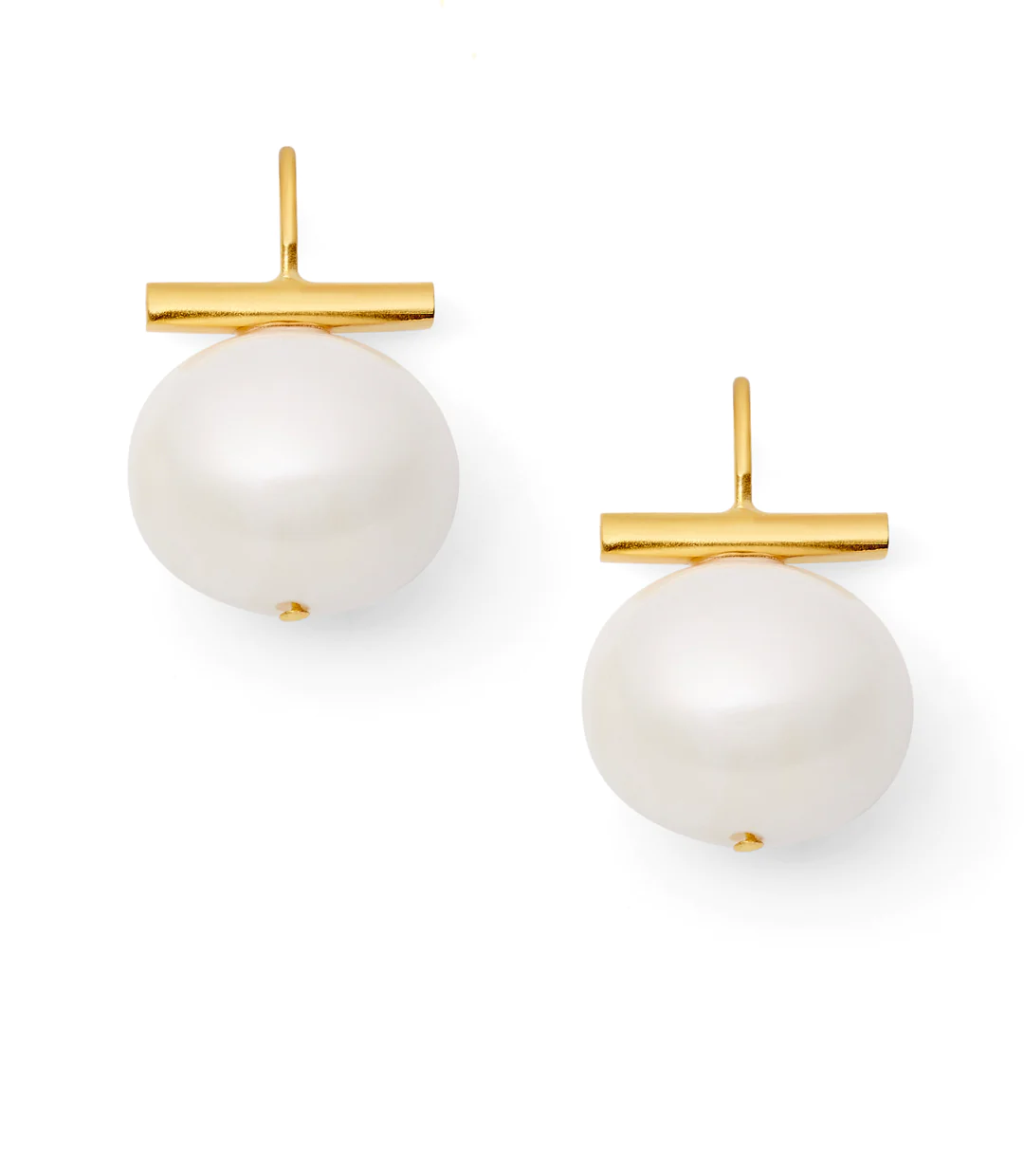 Classic Forever Fave Pebble Pearls Earrings~ Medium: Grey