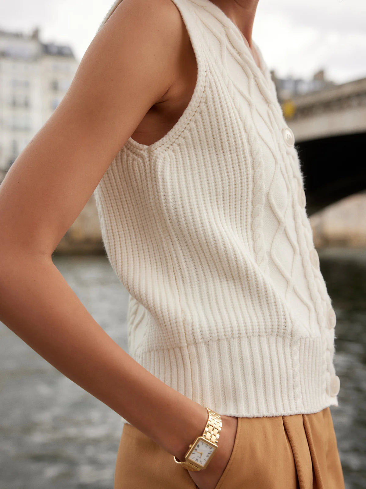 Tatyana Cable Knit Vest