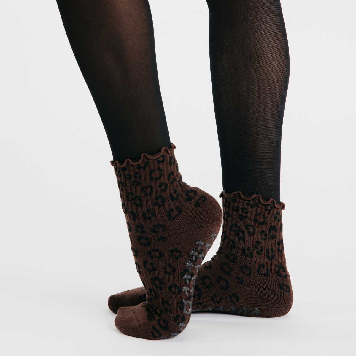 Leopard Animal Print Non-Slip Pilates Grip Socks