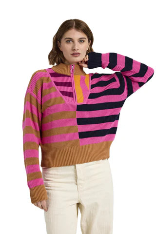 Mixed Half Zip